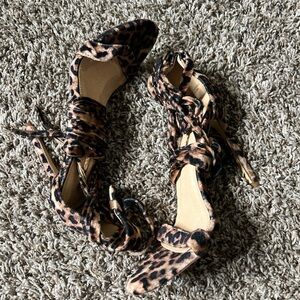 Leopard Print Women's Heels - RUNS SMALL
